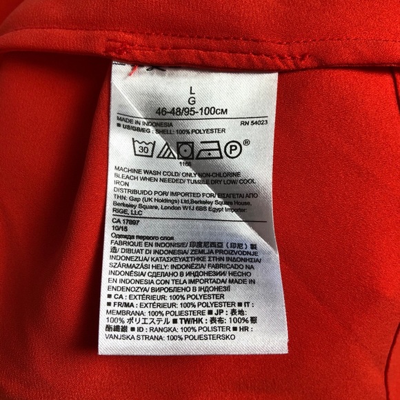 Banana Republic red orange pleat detail top - Picture 5 of 5